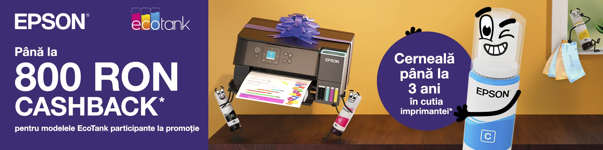 Epson - Cashback pentru EcoTank
