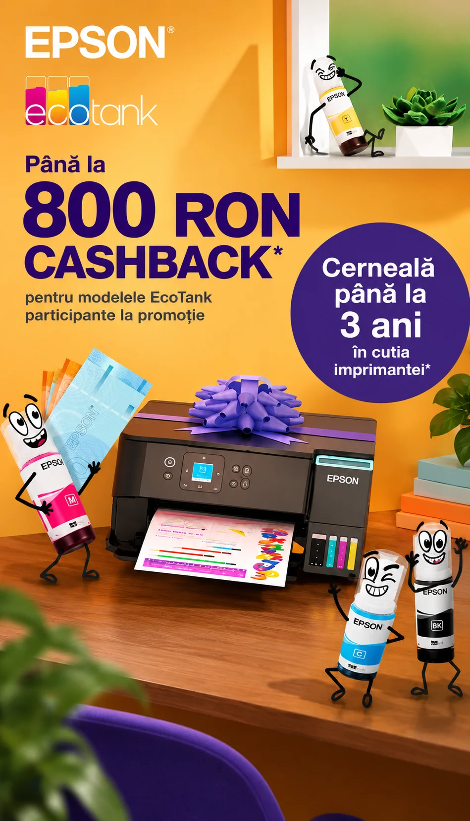 Epson - Cashback pentru EcoTank