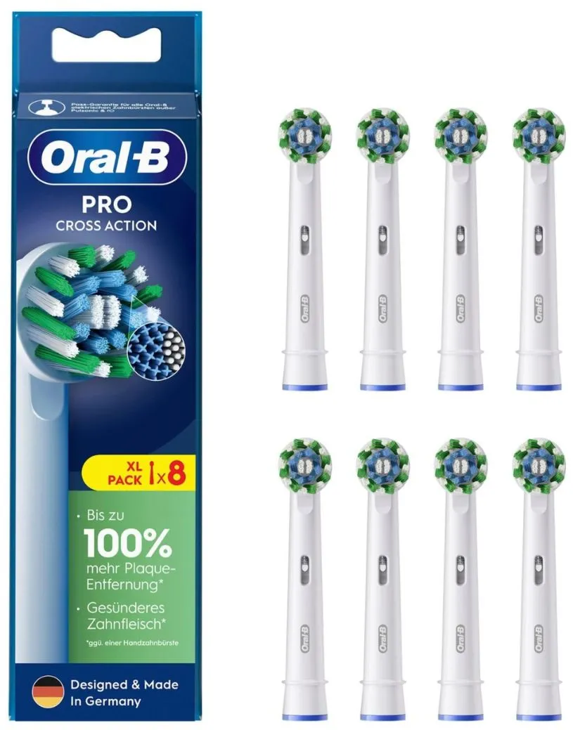Capete Periaj ORAL-B 8x Cross 8-Pack White