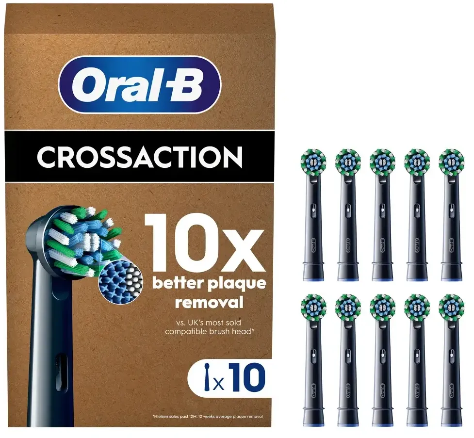 Capete Periaj ORAL-B 10x Cross 10-Pack Black