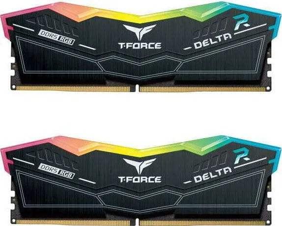 Memorie RAM Team Group DDR5 - 32GB - 6400 - CL - 32 (2x 16 GB) dual kit, RAM (black, FF3D532G6400HC32ADC01, Delta RGB, INTEL XMP, AMD EXPO)
