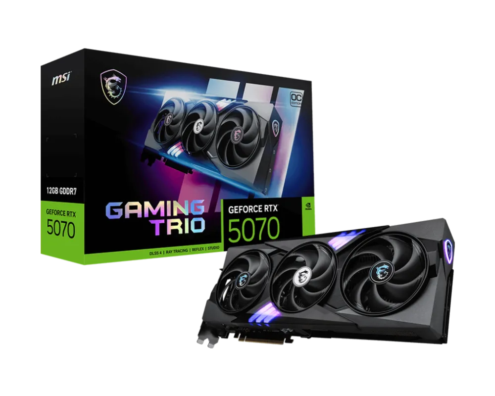 Placa Video MSI GeForce RTX 5070 12G GAMING TRIO OC 12GB GDDR7 192-bit