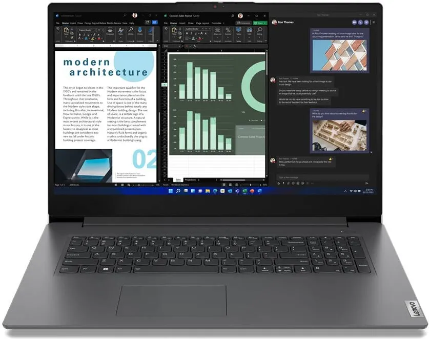 Laptop Lenovo V17 G4 IRU Intel Core i7 i7-13620H Laptop 43.9 cm (17.3") Full HD 16 GB DDR4-SDRAM 512 GB SSD Wi-Fi 6 (802.11ax) Windows 11 Pro Grey