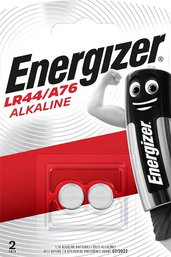 ENERGIZER Batteries alkaline specialty LR44/ A76 2 pieces 1,5V