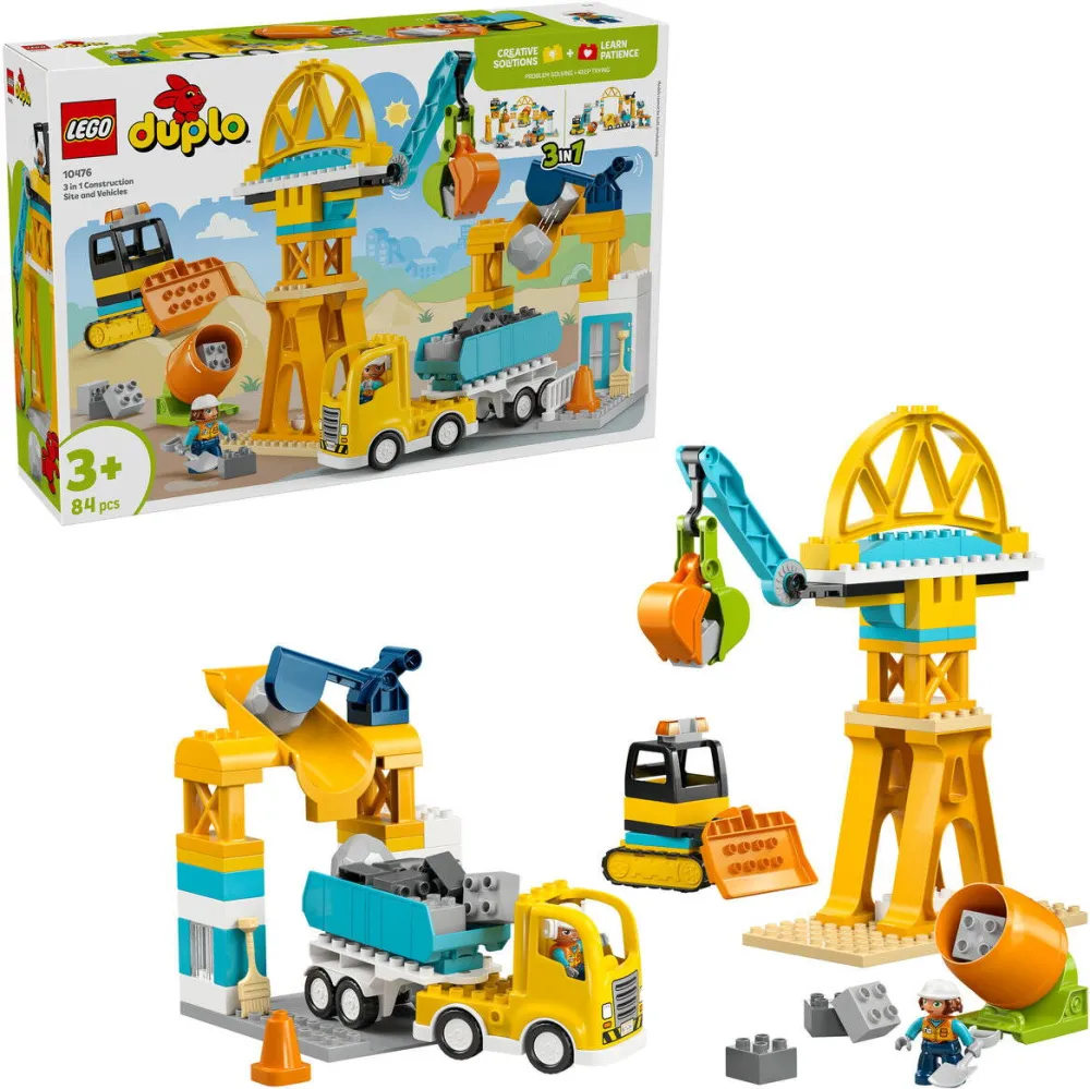 LEGO DUPLO TOWN Santier si vehicule de constructii 3 in 1