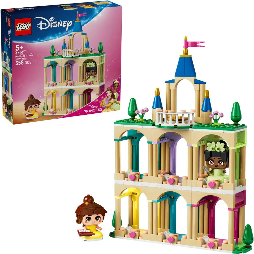 LEGO Disney Princess 43291 Miniprintesele Belle si Tiana la castel