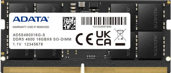 Memorie Laptop ADATA 16GB, DDR5, 4800MHz, CL40, 1.1v
