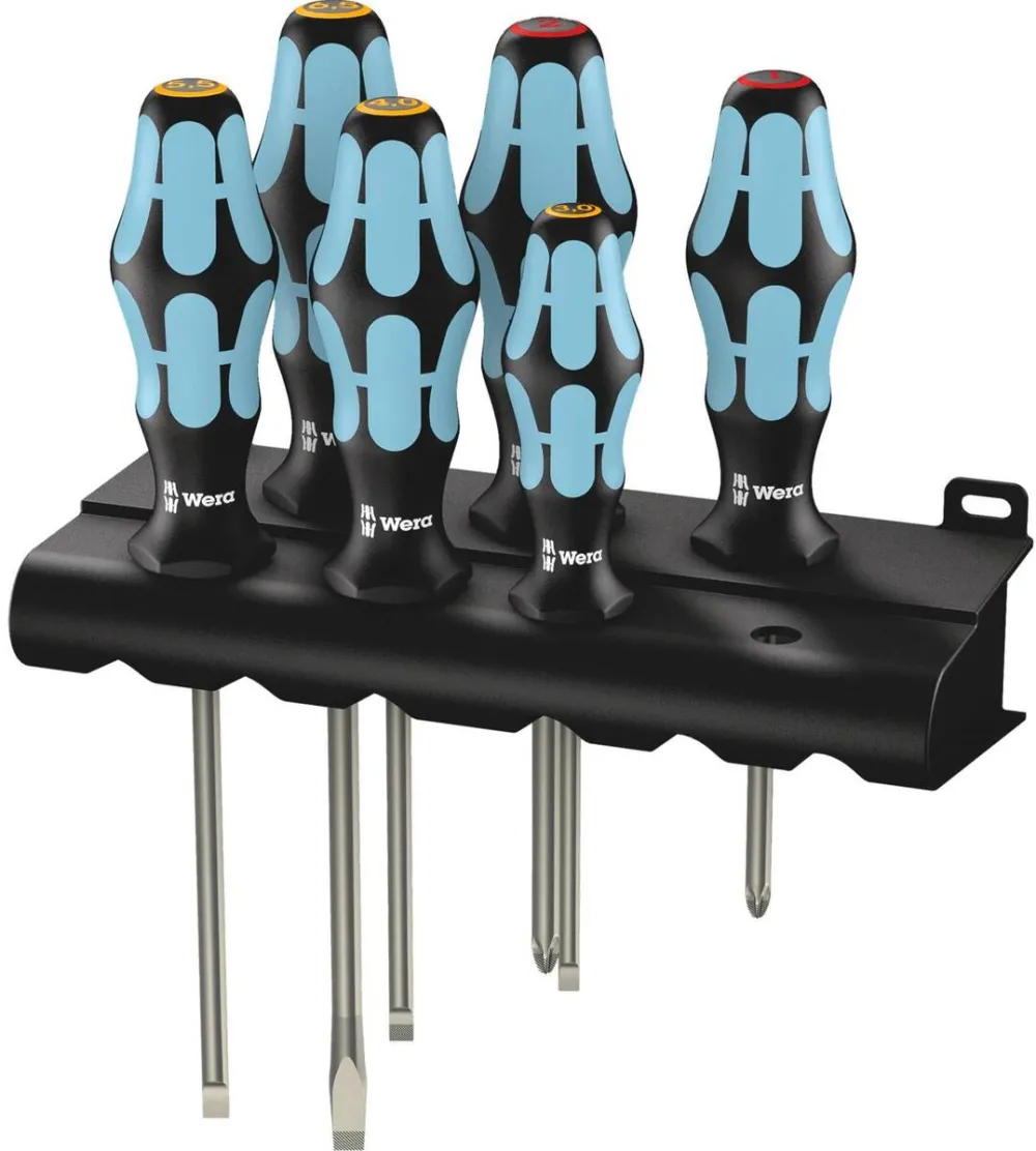 WERA 3334/6 Set Surubelnite Stainless Steel + Rack
