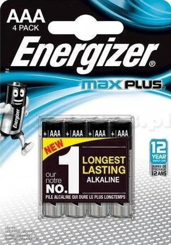 ENERGIZER Battery max plus aaa LR03, 4 eco