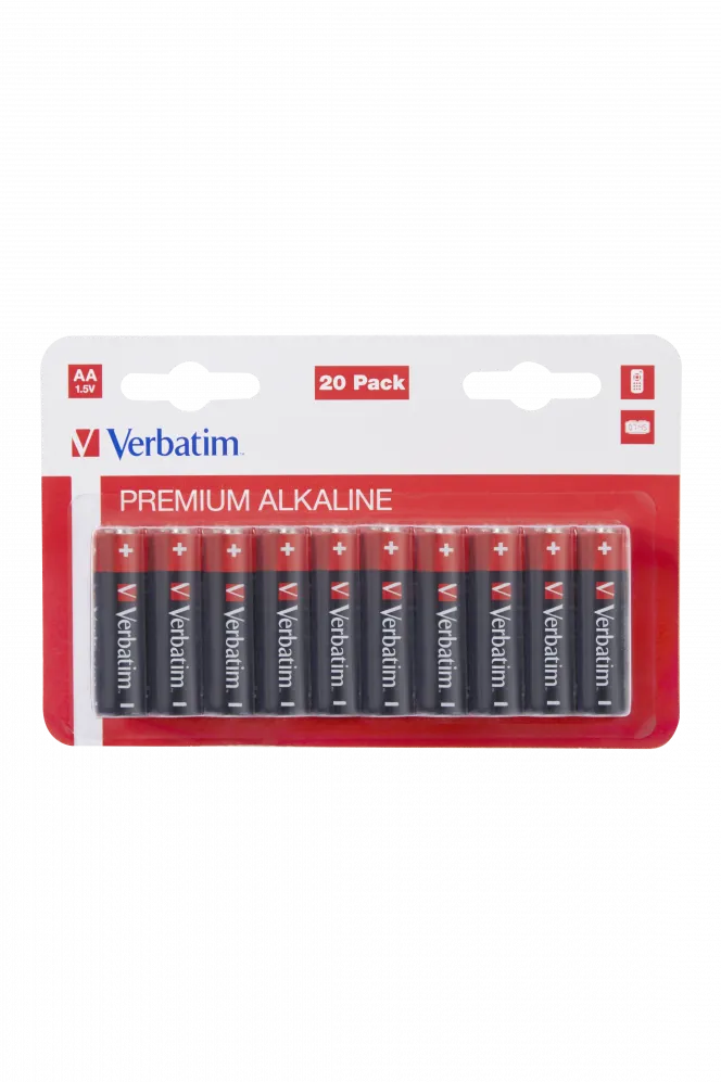 VERBATIM Baterii Verbatim, Alkaline, AA, 20 buc, 49877