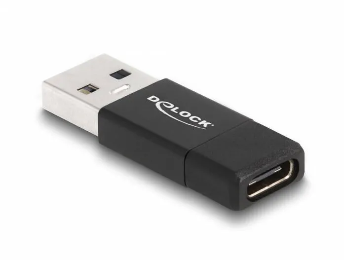 Adaptor DELOCK USB 3.2 Gen 2 USB Tip-A tata la USB Type-C mama, activ negru