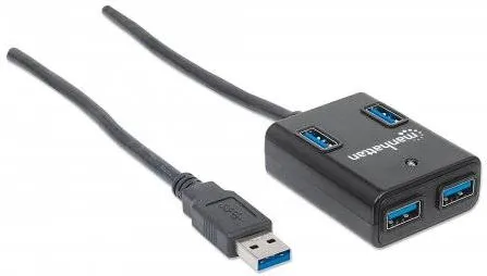 Hub USB MANHATTAN  SuperSpeed USB 3.0 hub, 4 ports