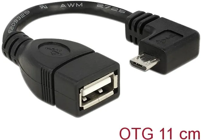 DELOCK Micro USB type-B male angled > USB 2.0-A female OTG 11 cm