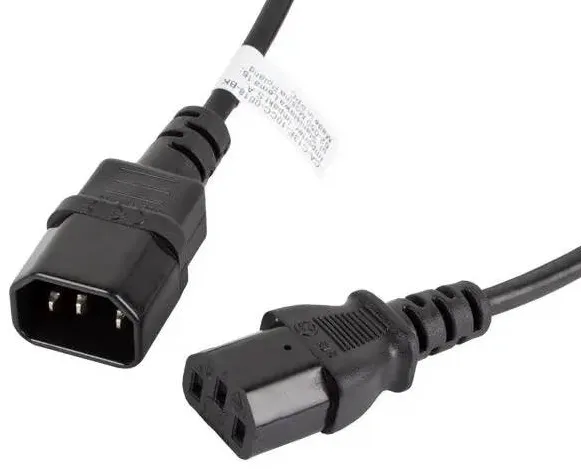Cablu prelungitor alimentare LANBERG CA-C13E-10CC-0018-BK IEC C13 - C14 1.8 m negru