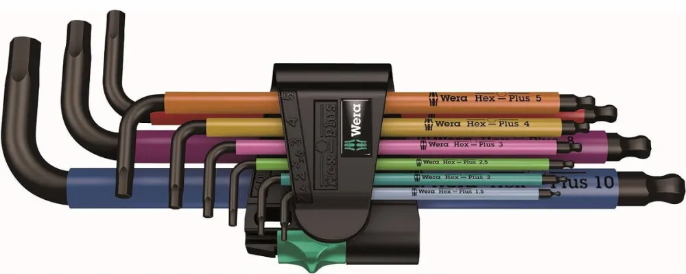 WERA 950 SPKL/9 SM N Multicolor Hex-Plus Hex Key Set High Torque