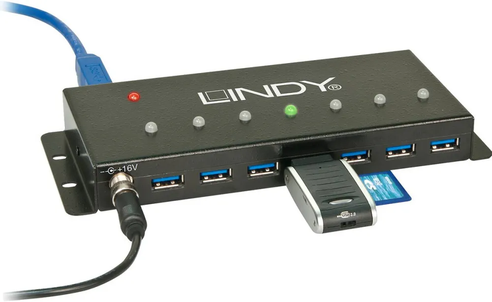 Hub USB Lindy USB 3.1/3.0 Industrie Hub 7 Port