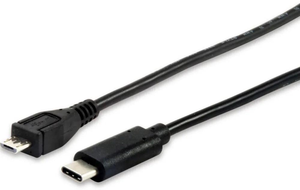 EQUIP USB Kabel 2.0 C -> micro B St/St 1.00m schwarz Polybeutel
