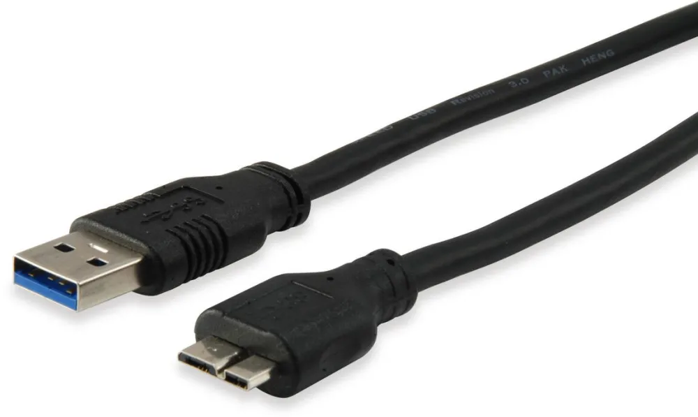 EQUIP USB Kabel 3.0 A -> micro B St/St 1.80m schwarz Polybeutel