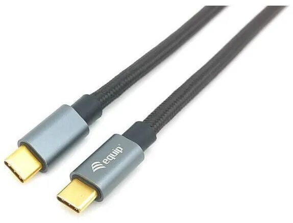 Cablu EQUIP USB 3.2 USB-C la USB-C tata-tata 0.5 m 5A 4K/60Hz negru