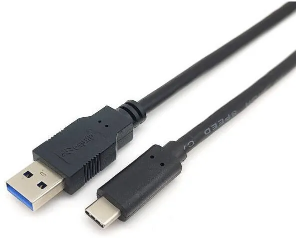 Cablu EQUIP USB 3.2 A la USB-C tata-tata 2 m 3A/20V negru