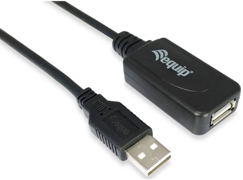 EQUIP USB Kabel 2.0 A -> A Verl. St/Bu 10.00m 480Mbps akt.sw