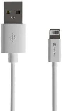 Cablu Natec NKA-2149 Lightning la USB-A MFi 2 m alb