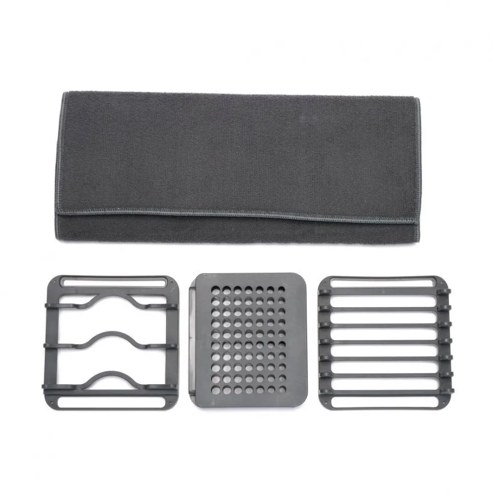 HEINNER Suport Scurgator de vase cu covoras 4 PC