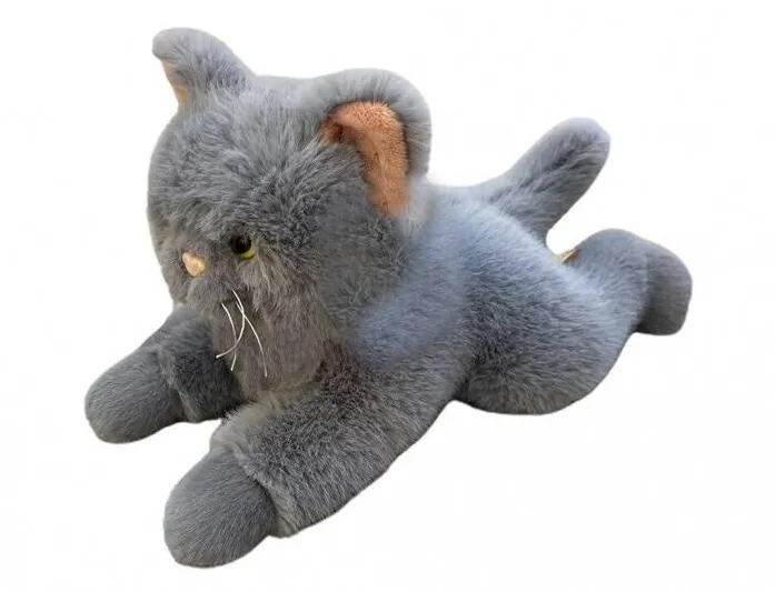 Madej Cat lying down 45 cm gray