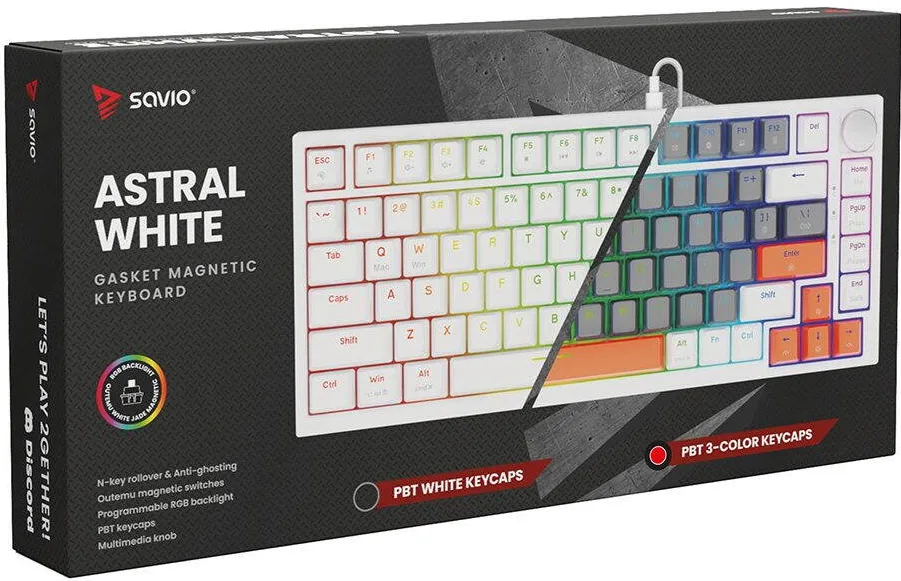 Tastatura SAVIO Keyboard ASTRAL WJ 3C OUTEMU WHITE RGB