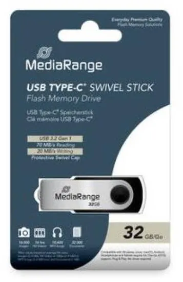 Memorie USB MediaRange USB-Stick USB 3.2 Gen1 USB-C 32GB