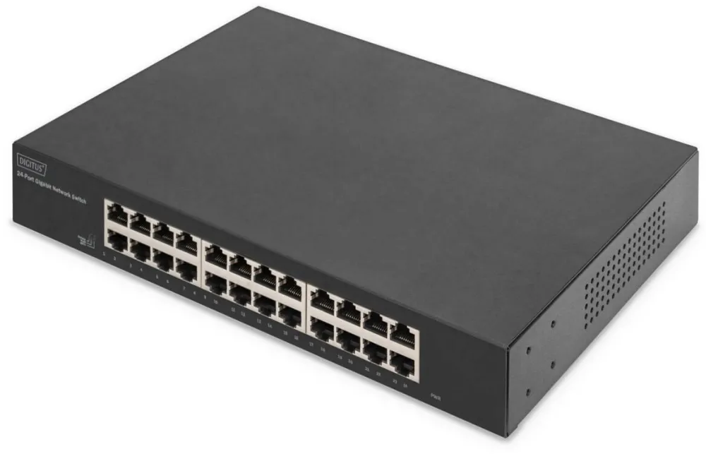 Switch Digitus Switch 24-Port Gigabit, 19" unmanaged schwarz