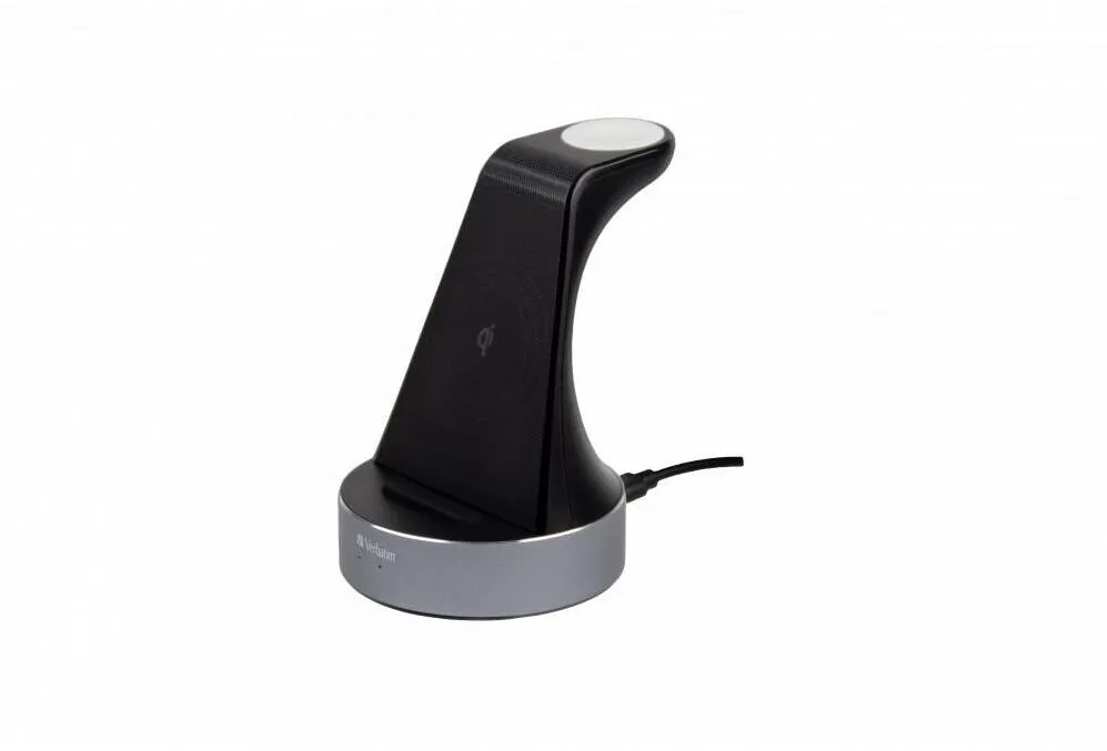 VERBATIM Verbatim WCS-02 Aluminium 2-in-1 Qi Wireless+Apple Watch Charger