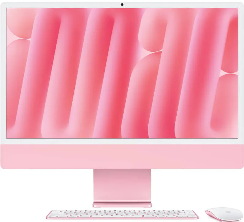 Sistem All in One Apple iMac 24 inch 4.5K Retina, Procesor M4, 16GB RAM, 256GB SSD, 10 core GPU, macOS Sequoia, RO keyboard, Pink