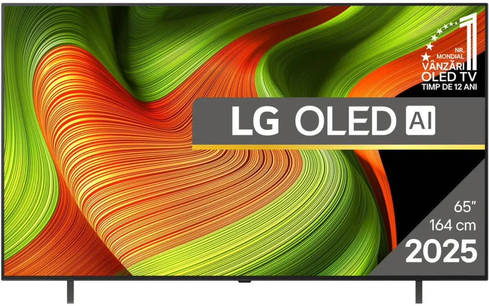 Televizor LG OLED 65B53LA, 164 cm, Smart, 4K Ultra HD, 100 Hz, Clasa F (Model 2025)