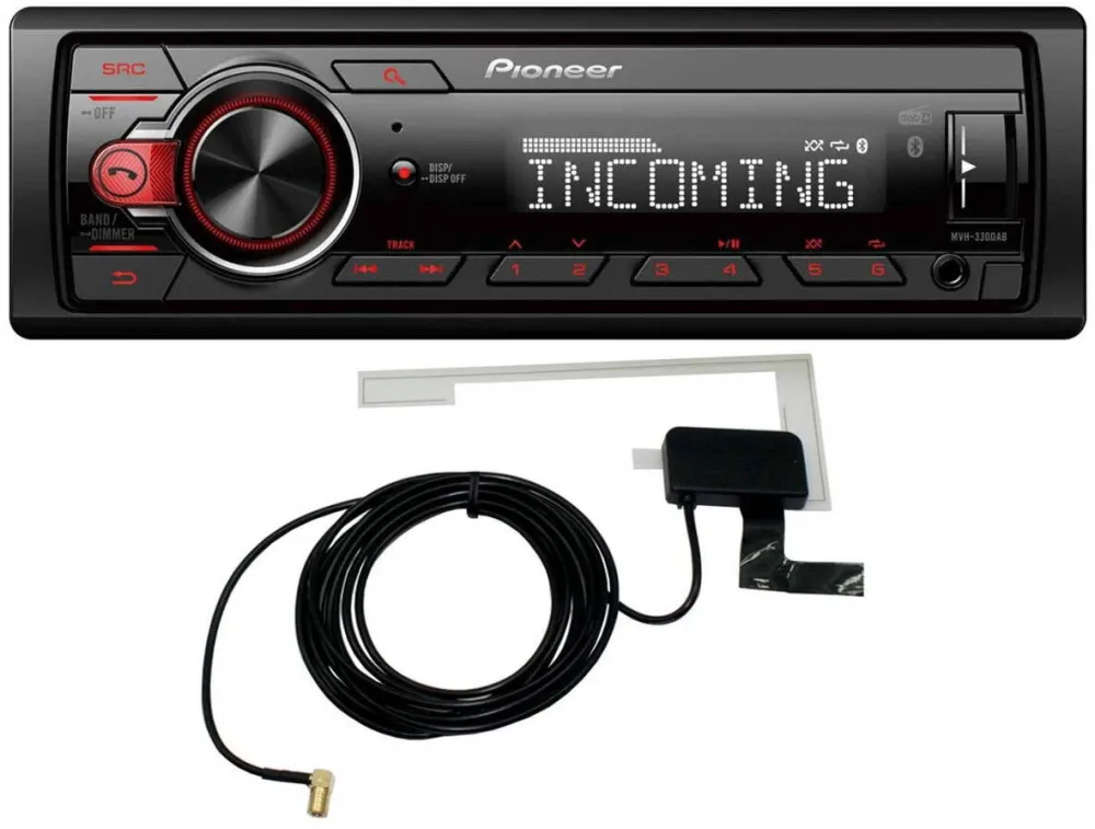 Player Auto Pioneer MVH-330DABAN with DAB Antenna