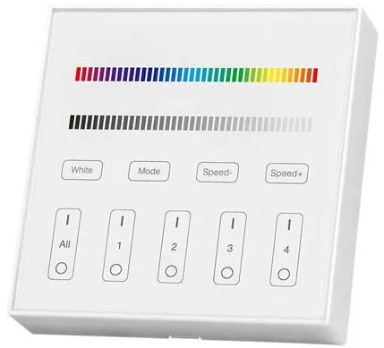 V-TAC Controller banda LED RGB + alb 4 zone WI-FI - alb