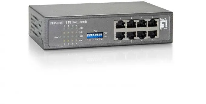 Switch Level One 8x FE FEP-0800 90W 8xPoE