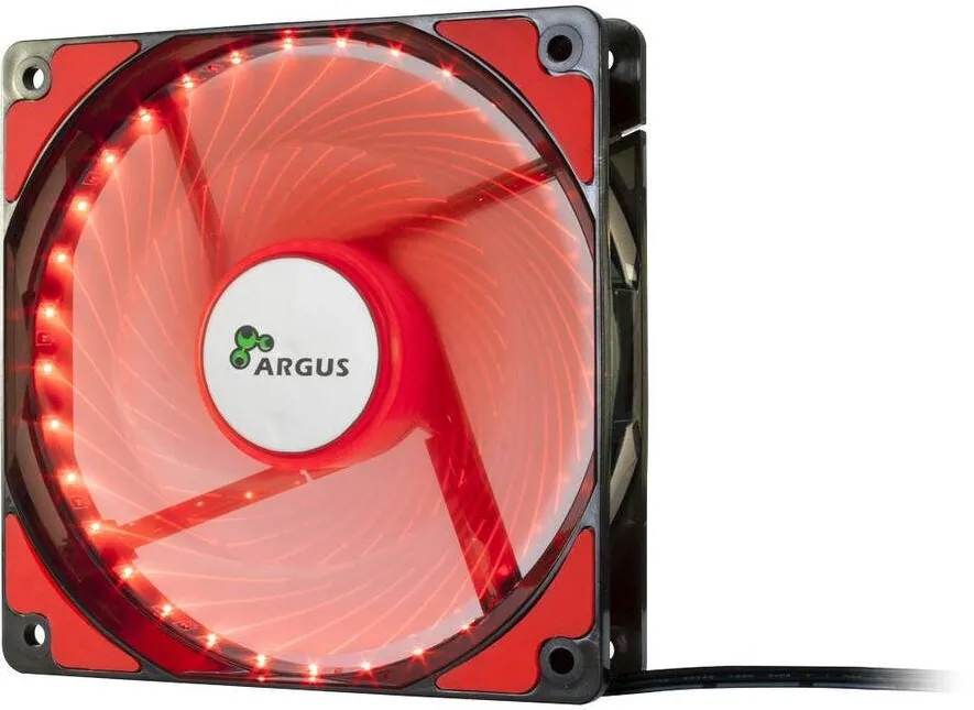 Ventilator Inter-Tech 120*120*25 ARGUS L-12025 RD, Rosu