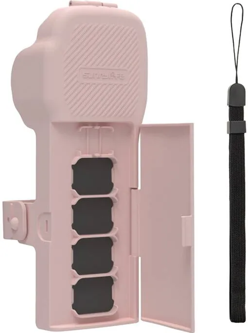 Husa de protectie cu curea si snur Sunnylife pentru DJI Osmo Pocket 3 roz