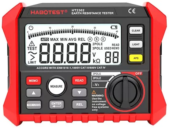 Habotest HT2302 Digital Earth Resistance Tester
