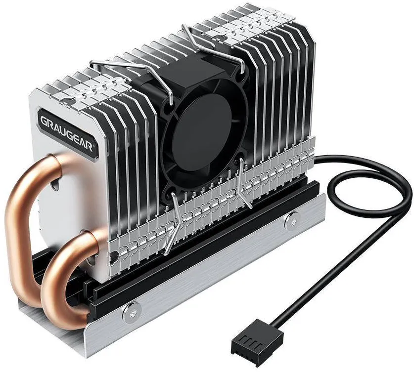 Radiator SSD GrauGear M.2 2280 ventilator PWM