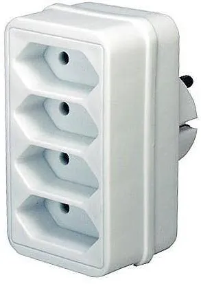 Adaptor Brennenstuhl Euro 4 4x Alb