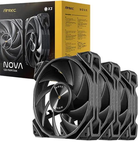 Antec Nova 120 PWM Zwart set van 3