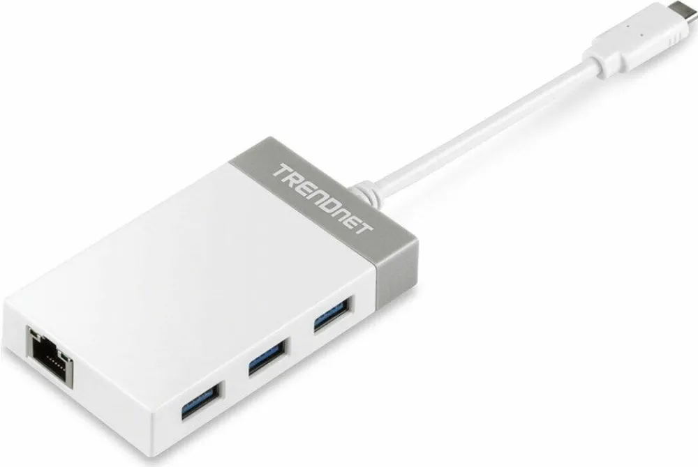Hub USB TRENDnet USB-C la Gigabit Ethernet si 3x USB 3.0
