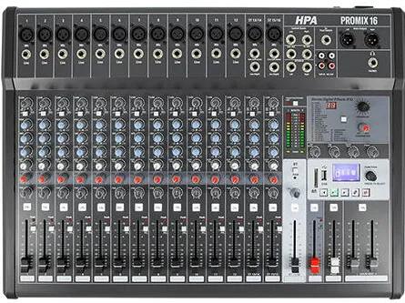 HPA Mixer digital 16 canale 48V bt/USB/SD