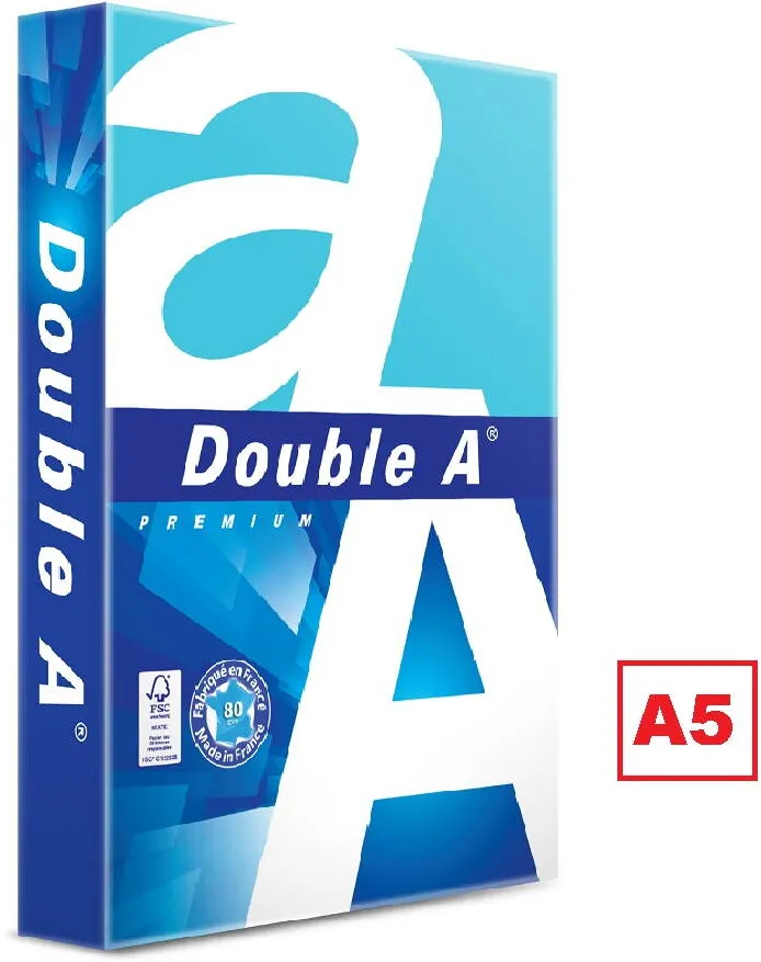 Hartie copiator Double A Premium A5 80 gsm 500 coli alba
