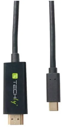 Cablu TECHLY USB Typ C ST la HDMI 2.0 4K, 2m, Negru