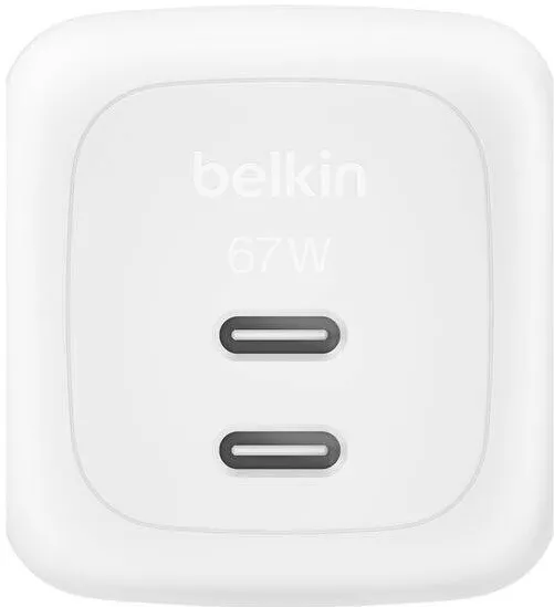 BELKIN Incarcator Belkin USB-C 67W PD, 2xUSB-C, alb