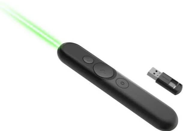 Presenter Lenovo Remote laser reincarcabil, Lenovo, dimensiuni compacte, culoare neagra