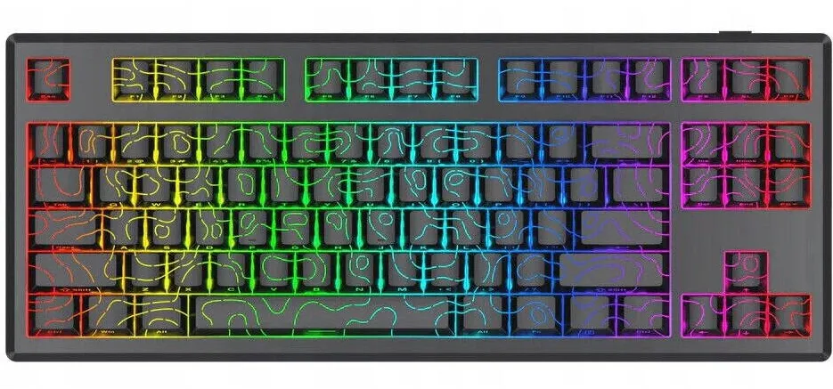 Tastatura Redragon Tastatura mecanica REDRAGON Uranus Pro K737B-RGB-PRO, wireless si cablat, iluminare RGB, neagra, 87%